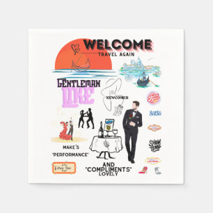WELCOME TRAVEL AGAIN  NAPKIN