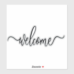 welcome VINYL cut sticker