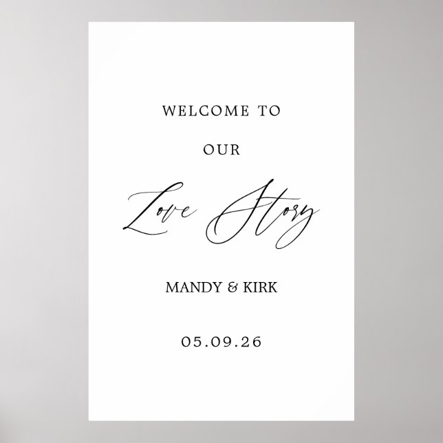 Welcome Wedding Backdrop Poster (Front)