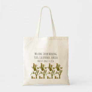 Welcome Wedding Bag Cactus Watercolor