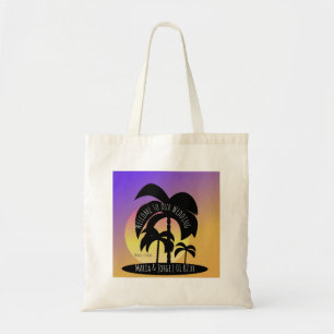 Welcome Wedding Bag Palm Tree Colourful