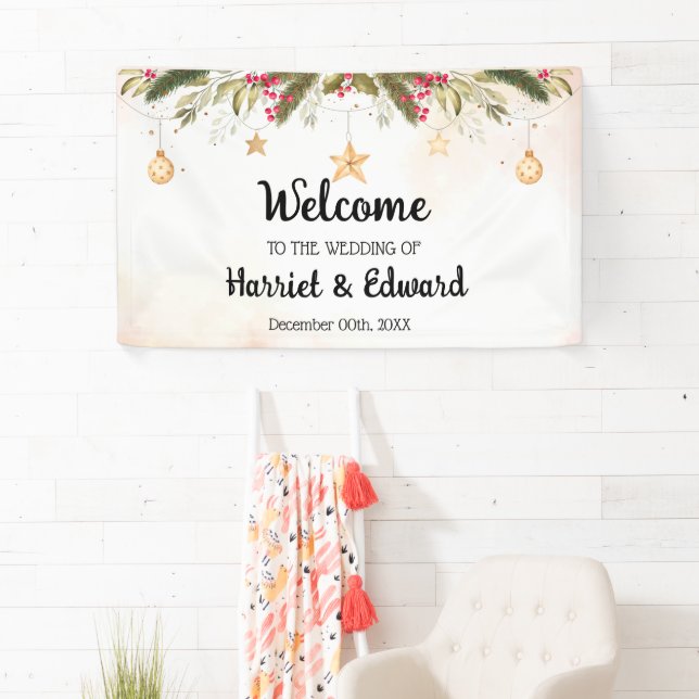 Welcome Wedding Christmas Poster Banner (Insitu)