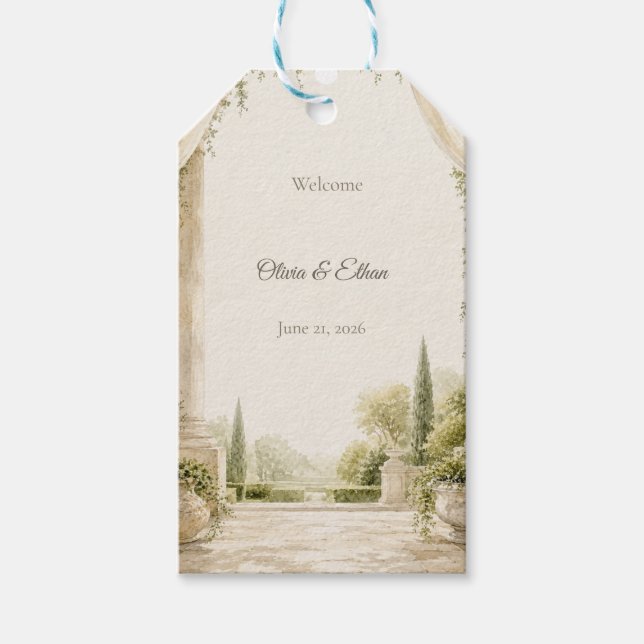 Welcome Wedding Gift Tag (Front)