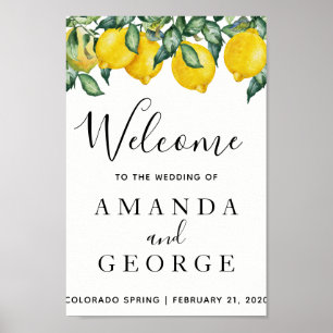 Welcome Wedding lemons sign