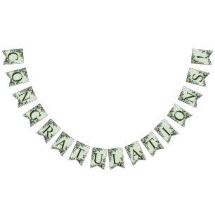 Welcome Wedding Party Greenery Floral Leaves Bunting