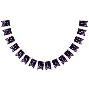 Welcome Wedding Party Purple Floral Violet Frame Bunting