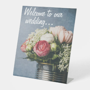 Welcome wedding sign... pedestal sign
