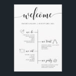 Welcome Wedding Timeline Program<br><div class="desc">This program includes a timeline of your wedding as a fun and simple way to give important wedding information to your wedding guests.</div>