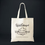 WELCOME WEDDING WEEKEND MONOGRAM wedding day tote Bag<br><div class="desc"></div>