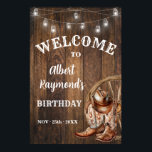Welcome Western Cowboy Boots Hat Birthday Poster<br><div class="desc">Welcome Western Birthday Sign. Change wording to the design. For additional changes (font colour,  font style,  background),  click on personalise,  scroll down,  and click on the link "Edit using Design Tool".** Please see the full collection for matching designs available**</div>