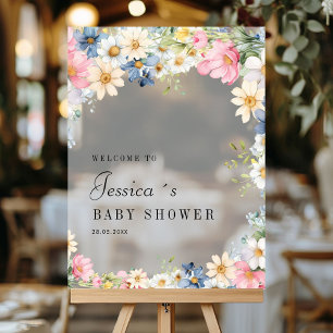 Welcome! Wildflower, Baby Shower Acrylic Sign