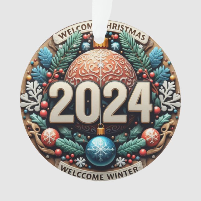 Welcome winter 2024 ornament (Front)