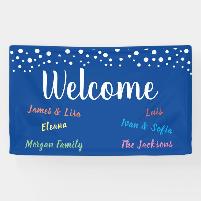 Welcome with list of names Banner (Horizontal)