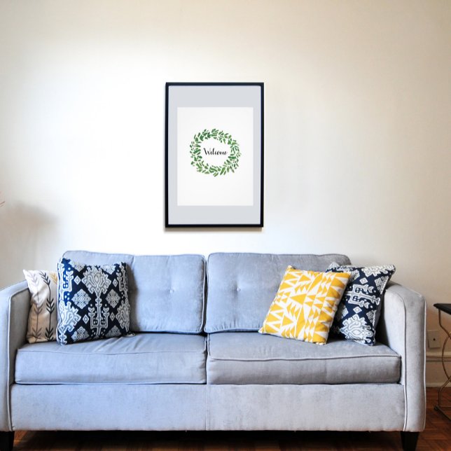 Welcome Wreath Script Custom Print (Creator Uploaded)