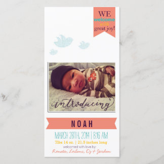 Welcomes with great joy!* Birth Announcement