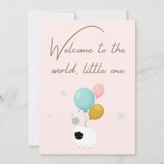 Welcoming a new baby thank you card