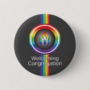 Welcoming Congregation Unitarian Universalism 6 Cm Round Badge