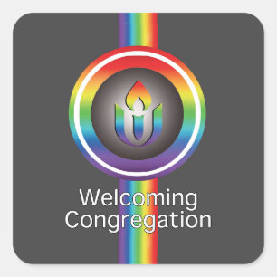 Welcoming Congregation Unitarian Universalism  Square Sticker