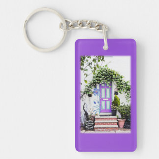 Welcoming Doorway in Purple Key Ring