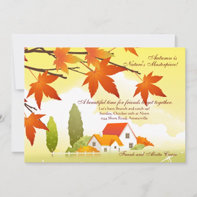 Welcoming Home Fall Invitation (Front)