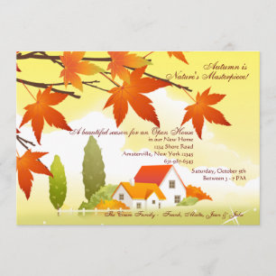 Welcoming Home Fall Open House Invitation