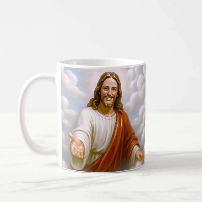 Welcoming Saviour Jesus Coffee Mug (Left)
