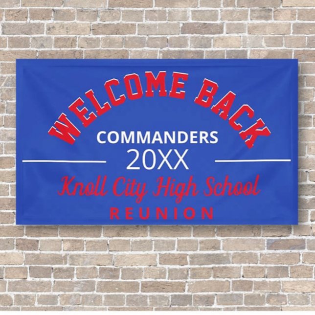 Welcoming School Colours! Class reunion banner (Creator Uploaded)