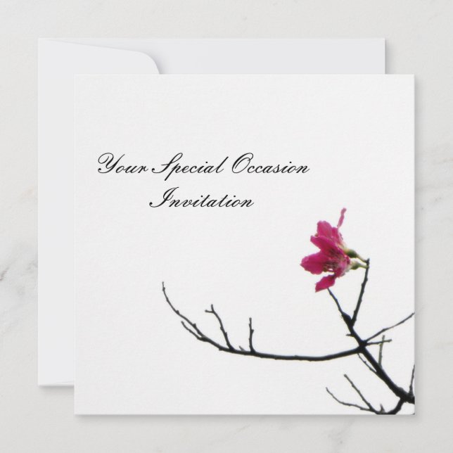 Welcoming Spring/ Oriental Zen All-Occasion Flora Invitation (Front)