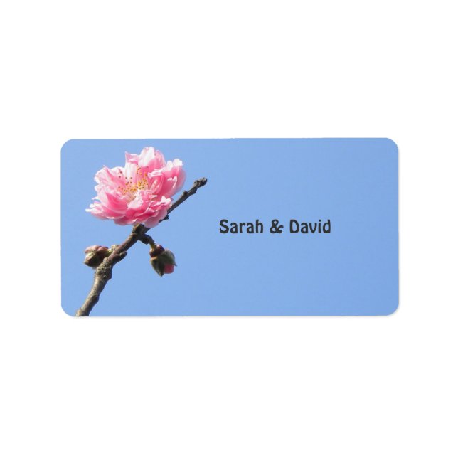 Welcoming Spring/Oriental Zen Wedding Favour Label (Front)