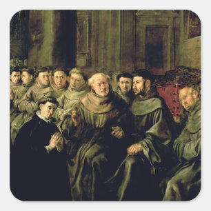 Welcoming St. Bonaventure into the Franciscan Square Sticker