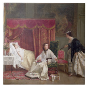 Welcoming the Visitor, 1867 (oil on canvas) Ceramic Tile