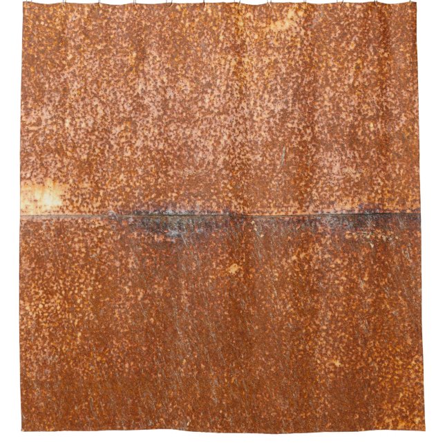 Welded old metal, rust texture. shower curtain (Front)