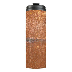 Welded old metal, rust texture. thermal tumbler