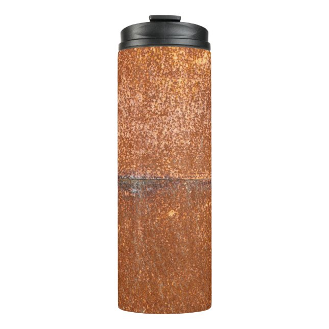 Welded old metal, rust texture. thermal tumbler (Front)