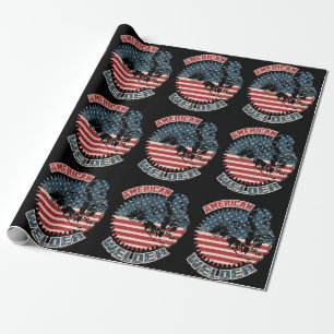 Welder American Flag USA Patriotic Welder Gift Wrapping Paper