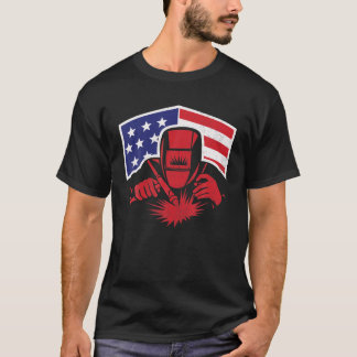 Welder American Flag USA Patriotic Welder T-Shirt