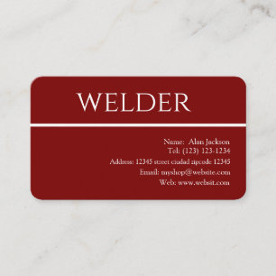 welder Business card editable
