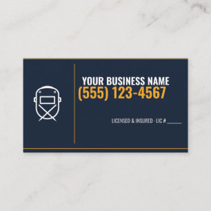 Welder Business Cards, Custom Name & Phone Card