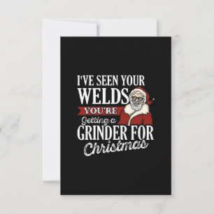 Welder Christmas Gifts I've Seen Your Welds Funny Thank You Card