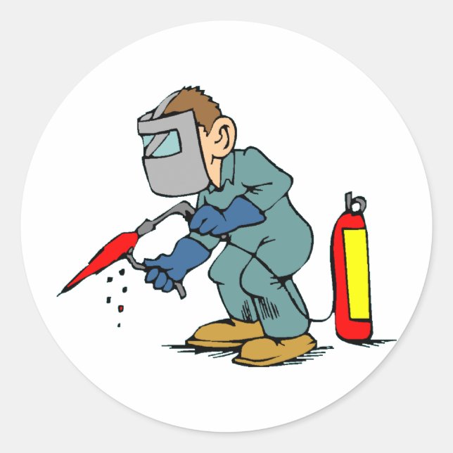 Welder Classic Round Sticker (Front)