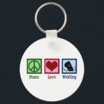 Welder Company Peace Love Welding Business Key Ring<br><div class="desc">Peace Love Welding. A cool welder gift featuring a peace sign,  heart,  and welders helmet.</div>