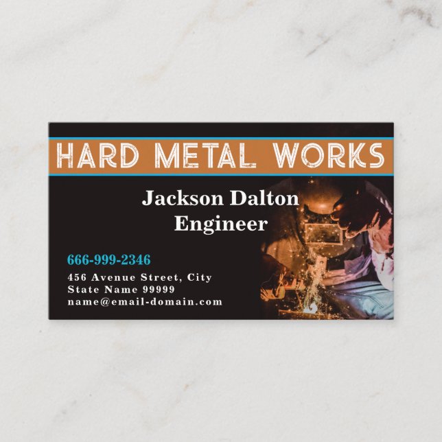 Welder Construction Business Card (Front)