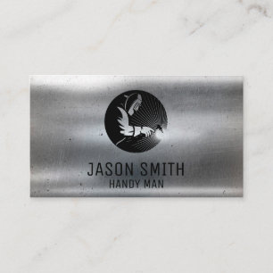 welder   construction   Metallic Business Card