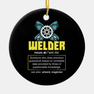 Welder Definition Ceramic Ornament