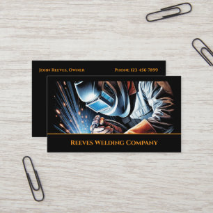Welder Fabricator Contractor Service Business Card