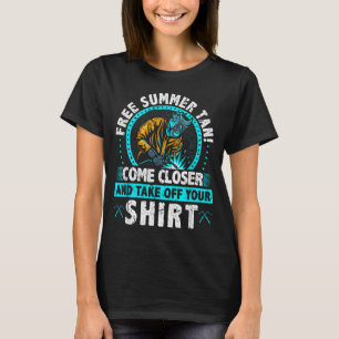 Welder Free Summer Tan Funny Fabrication Welding T-Shirt