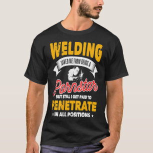 Welder Gifts Funny Welding Image On Back Of Shirt