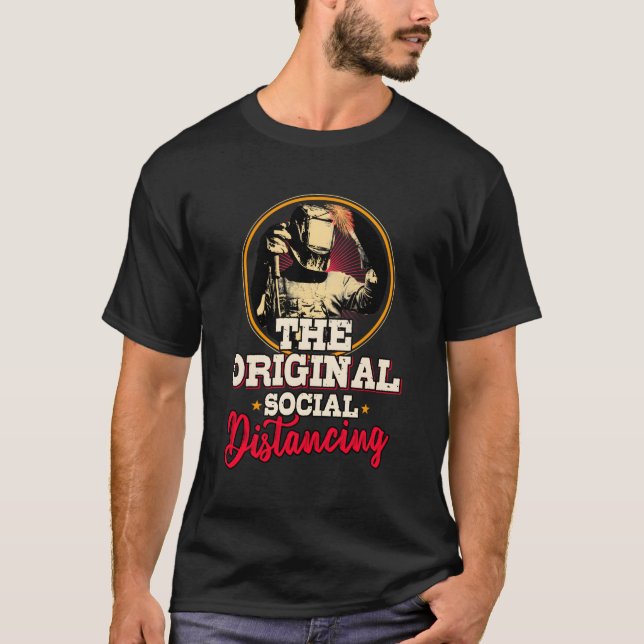 Welder Gifts Funny Welding Image On Back Of Shirt (Front)