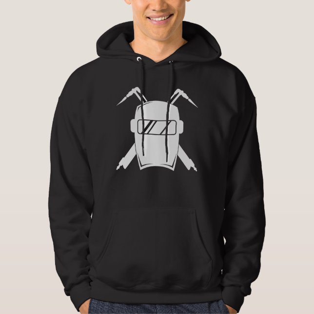 Welder Helmet Saying For Proud Metalworker  1 Hoodie (Front)
