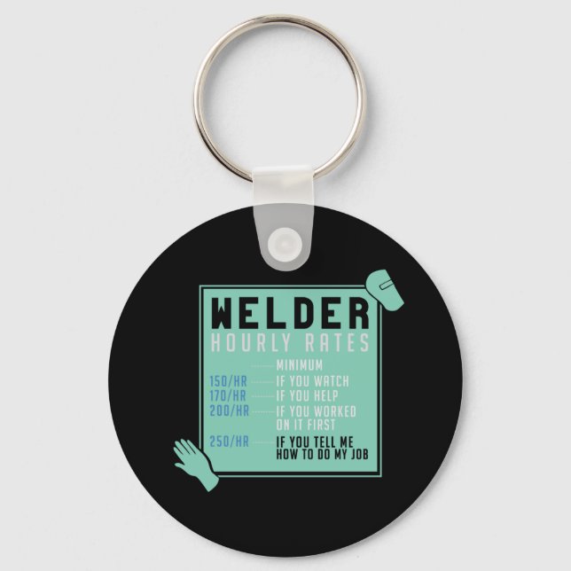 Welder Hourly Rates Key Ring (Front)